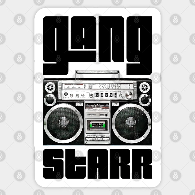 Gang Starr / Original Retro Fan Art Design Sticker by DankFutura